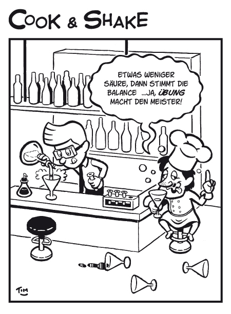 Cartoon Barkeeper Bar Cocktails Cocktailbar 1