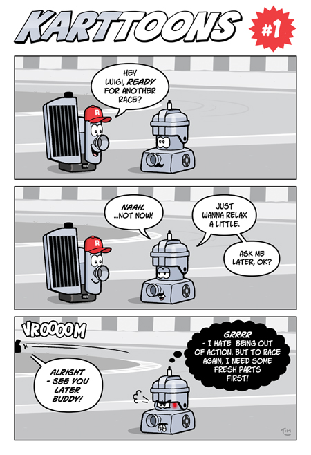 Comic Motorsport Motor Racing Kartsport