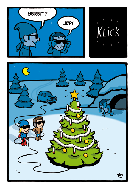 Comic Weihnachten Weihnachtsbaum