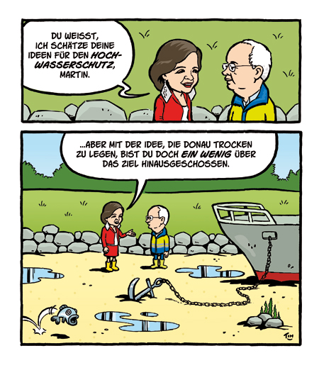 Comic Hochwasserschutz Wien Donau