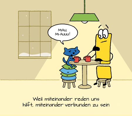 Illustration Katze Winter